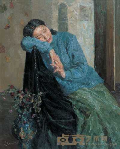 张晨初 少女像 100×80cm